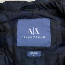 アルマーニエクスチェンジ【最高級の品格】ARMANI EXCHANGE ダウンジャケット　アウター　ブルゾン　カモフラ　迷彩　ネイビー　濃紺 光沢_画像4