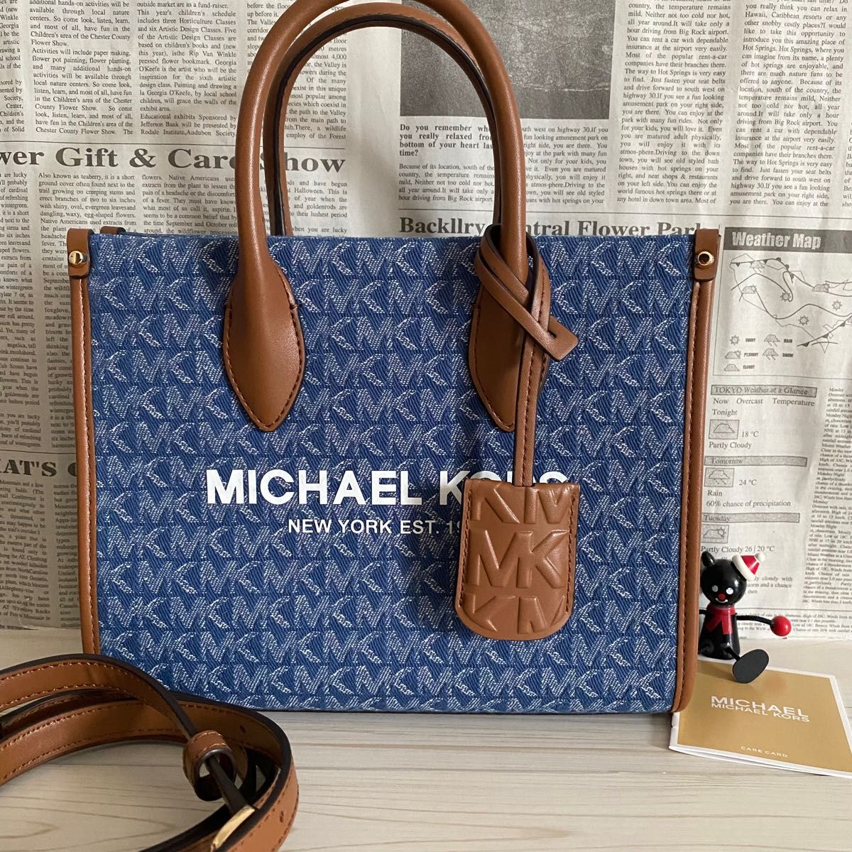 新品 MICHAEL KORS マイケルコース ショルダーバッグ デニムブルー