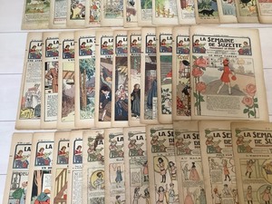 [ price decline negotiations * set sale 41 pcs. ]LA SEMAINE DE SUZETTE antique newspaper Junk journal ko Large . picture book paper 
