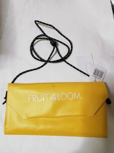 [ unused new goods ] fruit ob The room FRUIT OF THE LOOM waterproof processing shoulder yellow yellow color fastener zipper tag attaching man and woman use 