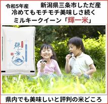 令和5年産　新潟県産ミルキークイーン白米5kg 新潟県三条市旧しただ村産　冷めても美味しい本物ミルキー　輝一米　おにぎりやお弁当に？_画像1