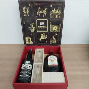 未開栓 ニッカ NIKKA NR-AP ブラック BLACK-50 40度 720ml/アップルワイン Apple Wine 22度 720ml ペアグラス付き 2本セット 古酒 No.2499