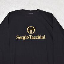 セルジオタッキーニ Sergio Tacchini ロゴ刺繍 ロンT Tシャツ ロングスリーブ L ブラック 黒_画像2