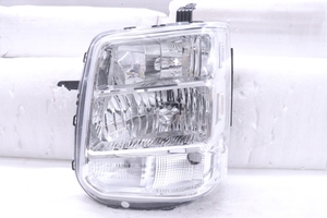 30-704★HID DA17W エブリィワゴン★左ヘッドライト LE14C6329 ユニット メッキ 純正★スズキ ジャンク品 (QT)