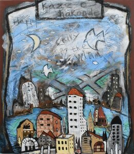 Art hand Auction ¡Este es un trabajo de la popular serie Bay Area Wind! Nueva obra del pintor occidental Fujiko Shirai, No. 10 Viento del Área de la Bahía No. 5 [Galería Masami], Cuadro, Pintura al óleo, Naturaleza, Pintura de paisaje