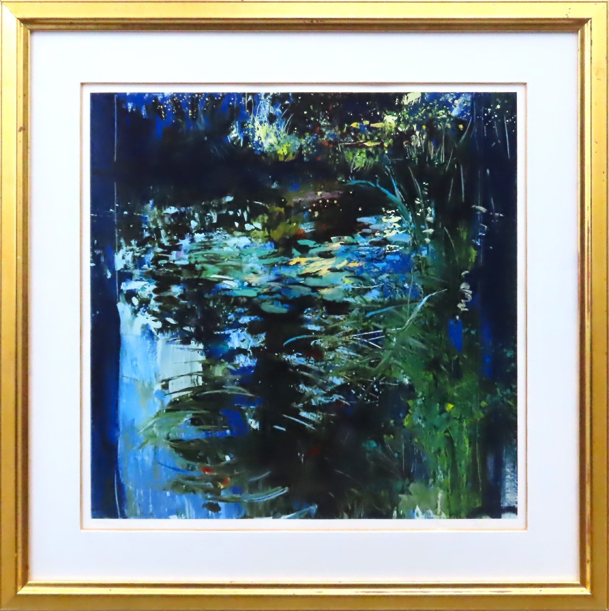 [Authentisches Werk] [Masamitsu-Galerie] Trenz Ryad Blue Water Surface Siebdruck Dies ist ein attraktives Werk mit lebendigen Farben und einem lebhaften Tanz-Touch*, Kunstwerk, drucken, Siebdruck