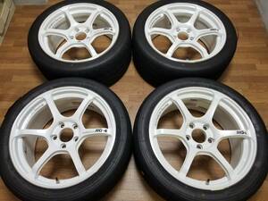 【超美品】18インチ 8.5J +44 PCD114.3 ADVAN Racing RG-4 A052 GRヤリス FD2 DC5 レヴォーグ WRX STI VAB GVB GRB S4 VAG GVF GRF GDB GT