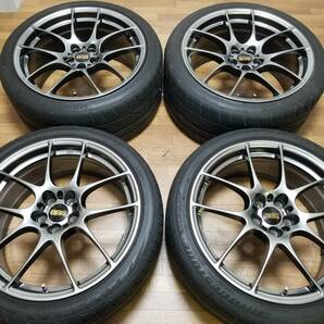 【超美品】18インチ 8J +45 & 9J +45 PCD100 BBS RF RF515 RF520 BRZ 86 ZC6 ZN6 STI GDB レガシィ プリウス カローラスポーツ GTI CT200hの画像1