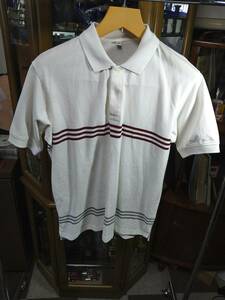 HPS１９半袖ポロシャツ　XL　白系 　綿・ポリエステル　中国製　中古1枚
