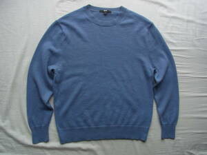 ユニクロ 　カシミヤ100% 　クルーネックセーター　サイズ L ブルー