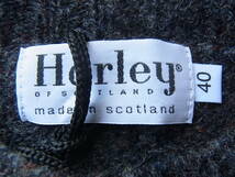 Harley of SCOTLAND ハーレー オブ スコットランド　シェットランドウール　クルーネックセーター　サイズ 40 MADE IN SCOTLAND_画像5