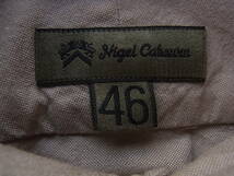 NIGEL CABOURN ナイジェルケーボン ブリティッシュオフィサーズ ヴィンテージオックスフォード シャツ　サイズ 46 日本製　ベージュ系_画像5