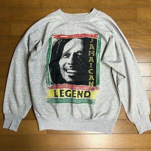 ①スウェット プリント スウェットトレーナー Bob Marley ボブマーリー LEGEND 古着 vintage ユニセックス