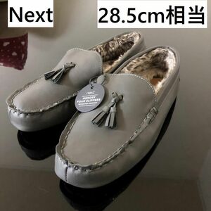 英国　Next　メンズ　モカシン ファー　タッセル ドライビングシューズ　UK10/EUR44(28.5cm相当)