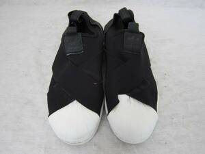 adidas SUPERSTAR SLIP ON（アディダス スーパースター スリッポン）（FW7051）　黒/白 ストレッチ素材　 23㎝ US5　 2022年製　　ok2310A