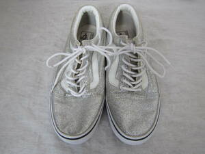 VANS OLD SKOOL DX（バンズ オールドスクール デラックス）（V36CL+GLITTER）　銀ラメ　グリッター　　24.5㎝ US6H　　ok2310D