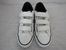 CONVERSE CV V-C SL WL V-3 OX（コンバース）　ベルクロレザースニーカー　白/黒　24㎝　US5　　ok2310D_画像1