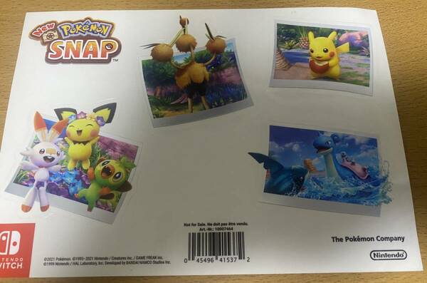 ★海外版・欧州版★ New ポケモンスナップ Pokemon Snap 購入特典 ステッカー 非売品 激レア