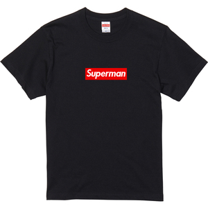 Superman box logo Tee スーパーマン ボックスロゴ Tシャツ BLACK Lサイズ