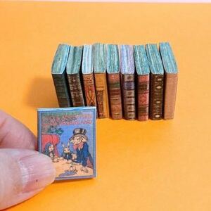 YU-07 Anne te-k manner old book miniature book@10 pcs. set doll house for * page is opening not therefore attention .!