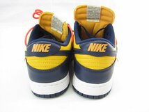 NIKE × OFF-WHITE DUNK LOW ナイキ ダンクロウ UNIVERSITY GOLD MIDNIGHT NAVY WHITE 26.5cm スニーカー 靴 ◎UT10410_画像4