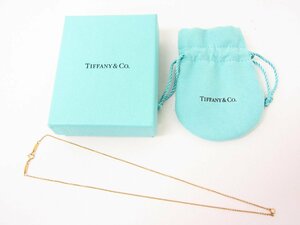 TIFFANY&Co. ティファニー バイザヤード ピンクゴールド 1Ｐ ダイヤ ネックレス 約41cm 約2.1g ▼AC24315