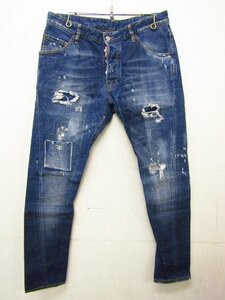 DSQUARED2 ディースクエアード 2017年 ケニーツイスト ジーンズ KENNY TWIST JEAN ダメージ加工 メンズ デニムパンツ SIZE:48 ⊥FG6693