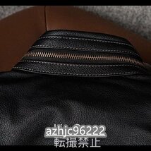 【高品質】メンズ 革ジャン 牛革 ライダース ハーレー バイクウエア レザージャケット ブルゾン オートバイ 本革 M~5XL_画像8