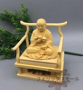 希少★★空海 弘法大師座像 木彫仏像 仏教美術 精密細工