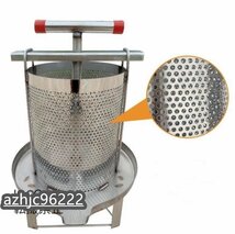 養蜂機器 蜂蜜抽出 ワックスプレス機 養蜂機器 絞り機 手動 手動式蜂蜜分離器 ステンレス製_画像1