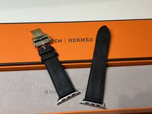 ☆即決 Apple Watch HERMES 45mm 44mm 黒 ディプロイアントバックル エルメス アップルウォッチ Dバックル ブラック 009