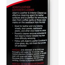 Adam’s Polishes Leather & Interior Cleaner Spray レザー インテリアクリーナースプレー レザービニール 使用可 クリーナー_画像4