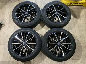 【2309063】SMACK 16インチ 6.5J +45 PCD100 5H 67mm + DUNLOP ENASAVE EC204 205/55R16 2022年 86 BRZ プリウス インプレッサ レガシィ 等