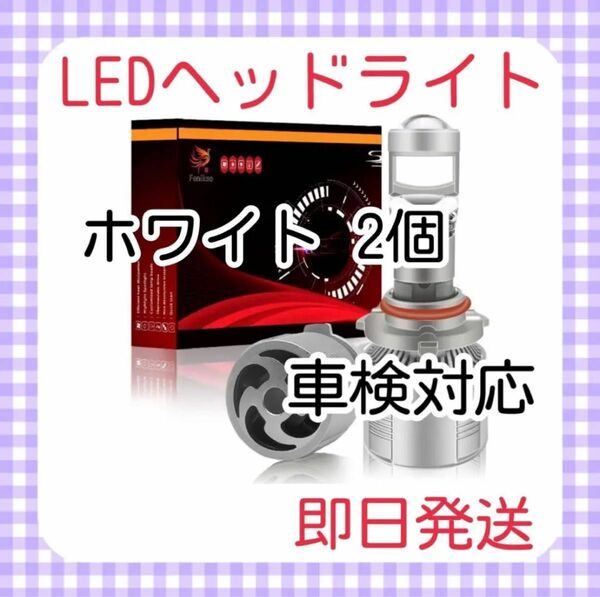 【特別価格☆】LEDヘッドライト 冷却ファン キャンセラー内蔵 ホワイト2個 車用 車検対応 