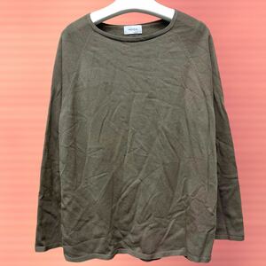 MOGA / モガ レディース 長袖Tシャツ ロングTシャツ カットソー チャコール 大きいサイズ Fサイズ 春服 秋服 ビギ 日本製 O-1884