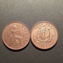 イギリス ペニー ハーフペニー まとめて6枚 19世紀 20世紀 ビクトリア女王 エドワード7世 ジョージ5世 古い銅貨 1896年から1964年 コイン_画像7