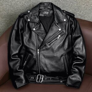  on goods *ba salted salmon roe i DIN g wear cow leather leather jacket men's Short leather jacket american jacket 