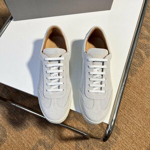 Brunello Cucinelli　ブルネロクチネリ イタリア　メンズ　シューズ　靴　スエード スニーカー カジュアル　オフホワイト　サイズ選択可能