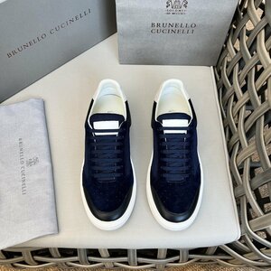 Brunello Cucinelli　ブルネロクチネリ 2023ss スニーカー　メンズ　シューズ　靴 カジュアル　サイズ選択可能 黒×紺