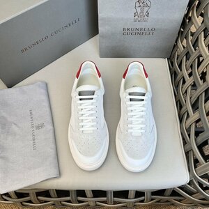 Brunello Cucinelli　ブルネロクチネリ 2023ss スニーカー　メンズ　シューズ　靴 カジュアル　サイズ選択可能 白×赤