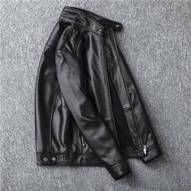 バイクレザージャケット 上品　　本革 牛革　高級　ライダースジャケット 　革ジャン_画像4