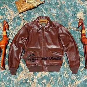 メンズ 革ジャン TYPE A-2 フライトジャケット レザージャケット 最上級 牛革 ライダース オイルレザー 本革 S~5XL