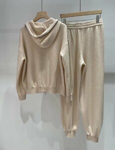 Brunello Cucinelli　ブルネロクチネリ　レディース　セットアップ　2点　パーカ　パンツ　カシミア　S /M/L　サイズ選択可能　L