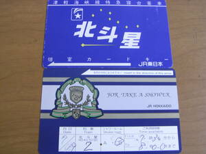 2点/津軽海峡線特急寝台客車　北斗星　個室カードキーとシャワーカード　セット