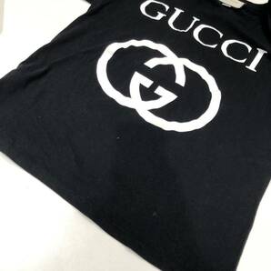 [GUCCI] 半袖Tシャツ サイズS コットン BLK インターロッキング ts202310の画像4