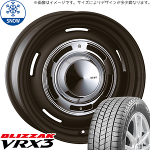 新品 軽自動車用 165/50R15 15インチ ブリヂストン ブリザック VRX3 CRIMSON DEAN CrossCountry スタッドレス タイヤ ホイール セット 4本