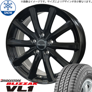 新品 サクシード 155/80R14 88/86 BS BLIZZAK VL1 ディレット M10 14インチ 5.0J +39 4/100 スタッドレス タイヤ ホイール セット 4本