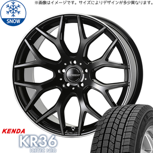 新品 クロスオーバー J50 NJ50 225/55R18 KENDA KR36 レッジェーロ 18インチ 8.0J +43 5/114.3 スタッドレス タイヤ ホイール セット 4本