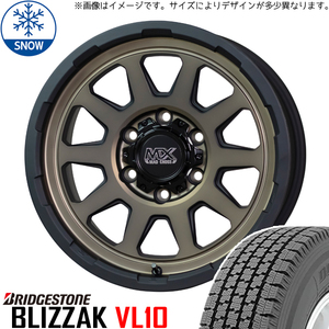 新品 ハイゼットピクシス 145/80R12 12インチ BS BLIZZAK VL1(VL10) MADCROSS RANGER スタッドレス タイヤ ホイール セット 4本