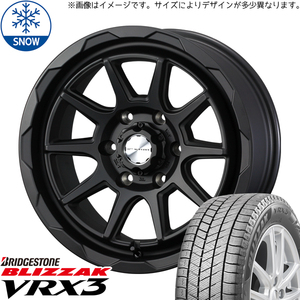 新品 スズキ ジムニー 215/70R16 16インチ ブリヂストン ブリザック VRX3 WEDS MUD VANCE06 スタッドレス タイヤ ホイール セット 4本